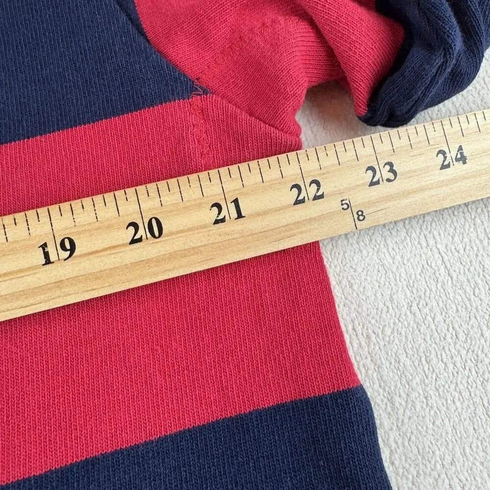 Vintage Rugby Wear Barbarian Rugby Shirt Large Red Navy Striped Heavyweight